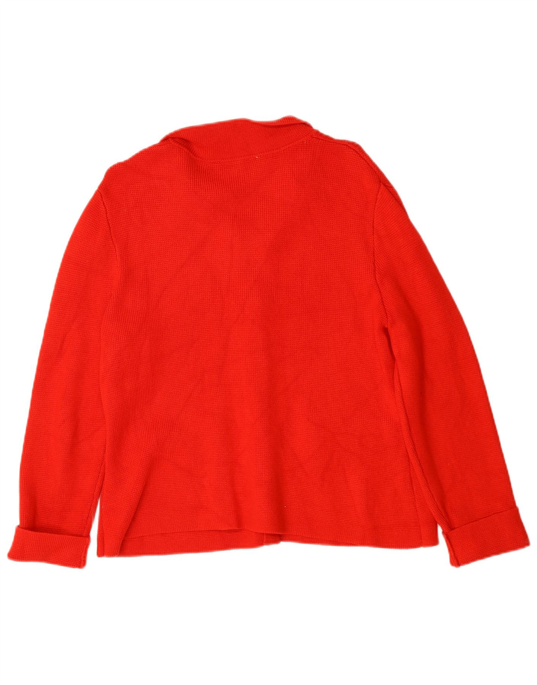 Zara Mujer Cárdigan Suéter UK 46 Large Viscosa Roja