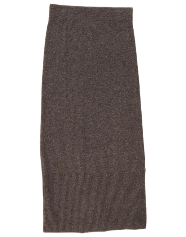 Massimo Dutti Falda Maxi De Punto Para Mujer UK 6 XS W25 Lana Gris