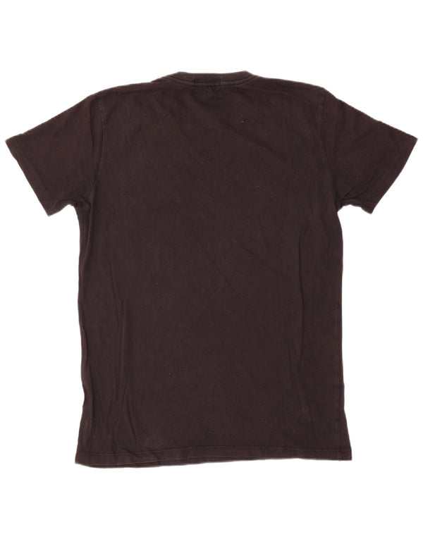 Replay Camiseta gráfica para hombre Top mediano de algodón negro