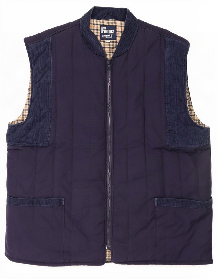 Chaleco acolchado Castle para hombre UK 44 2XL Poliéster azul marino
