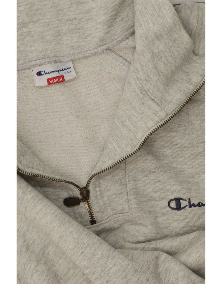 Champion Sudadera Con Gráfico Y Cuello Con Cremallera Jumper Gris Medio Colorblock