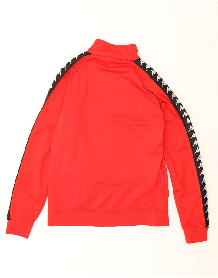 Kappa Hombre Gráfico Chándal Top Chaqueta XL Rojo Colorblock