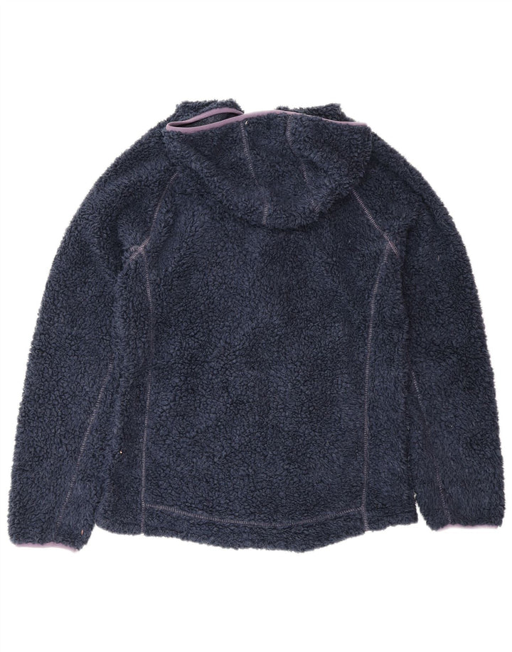 Weird Fish Chaqueta polar con capucha para mujer UK 12 Medium Azul marino Poliéster