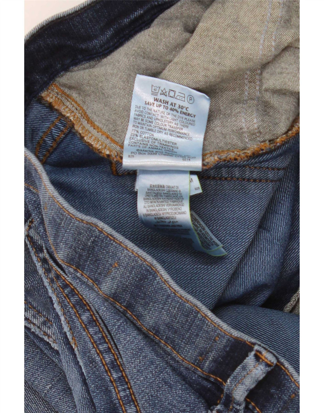 Marks & Spencer Vaqueros rectos para hombre W34 L33 Algodón azul