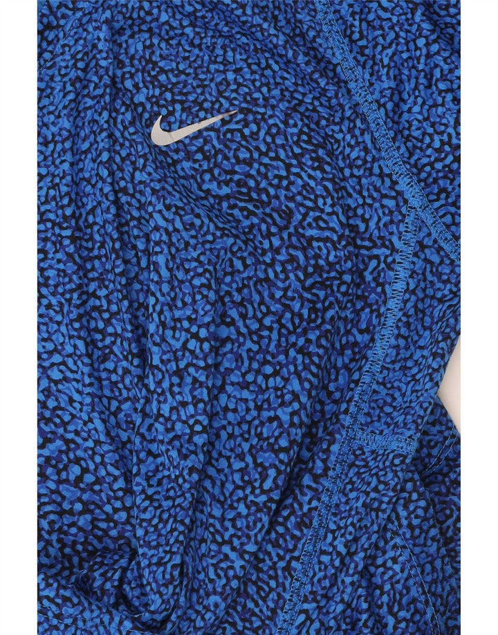 Nike - Camiseta para mujer, talla 40, color azul medio, poliéster geométrico