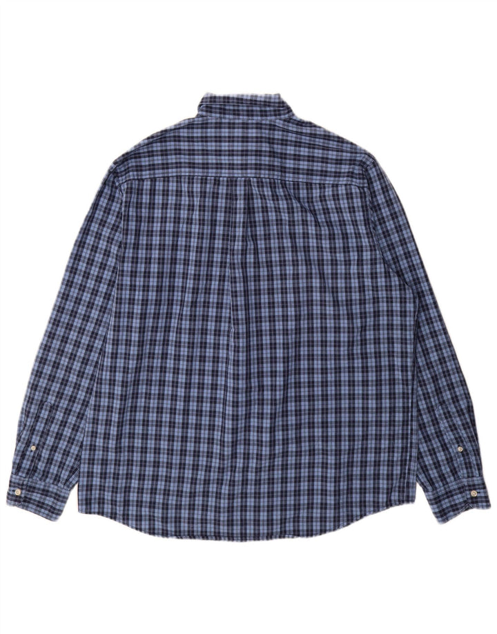 Chaps Camisa de fácil cuidado para hombre XL Algodón a cuadros azules