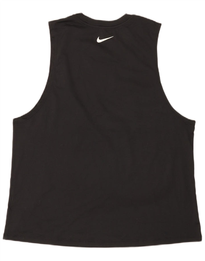 Nike Dri Fit Graphic Chaleco para hombre, talla grande, poliéster negro