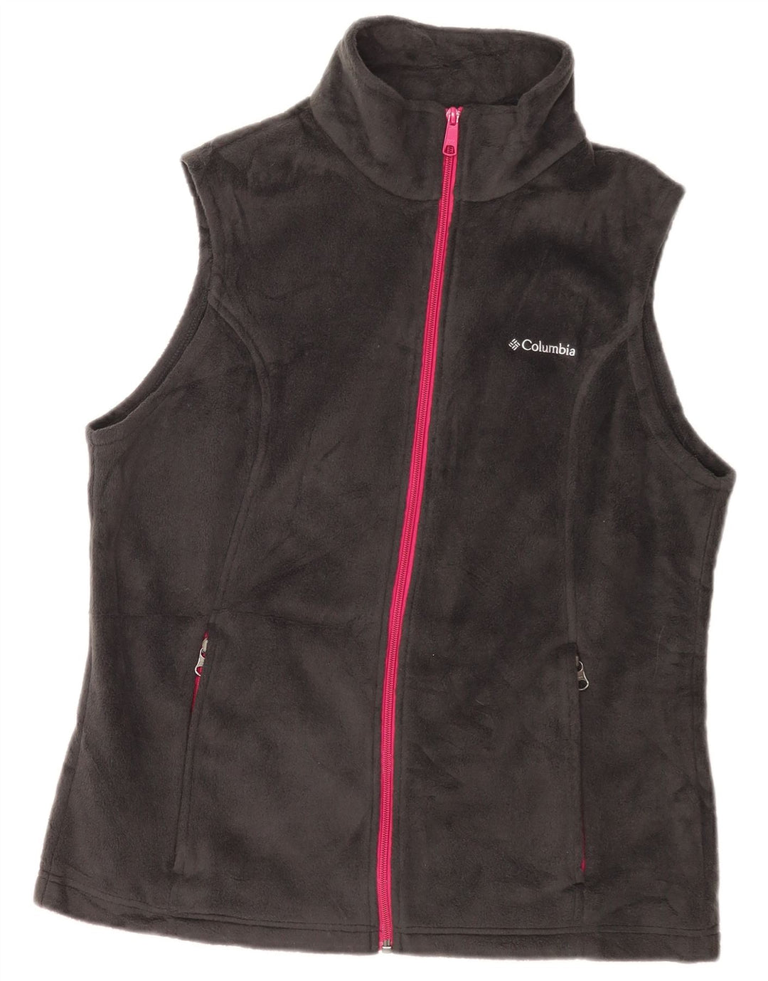 Columbia Chaleco polar para mujer UK 46 Poliéster gris grande