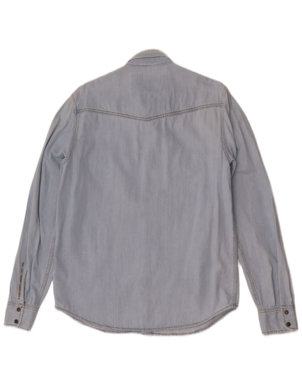 Diesel Camisa Vaquera Para Hombre Algodón Azul Grande