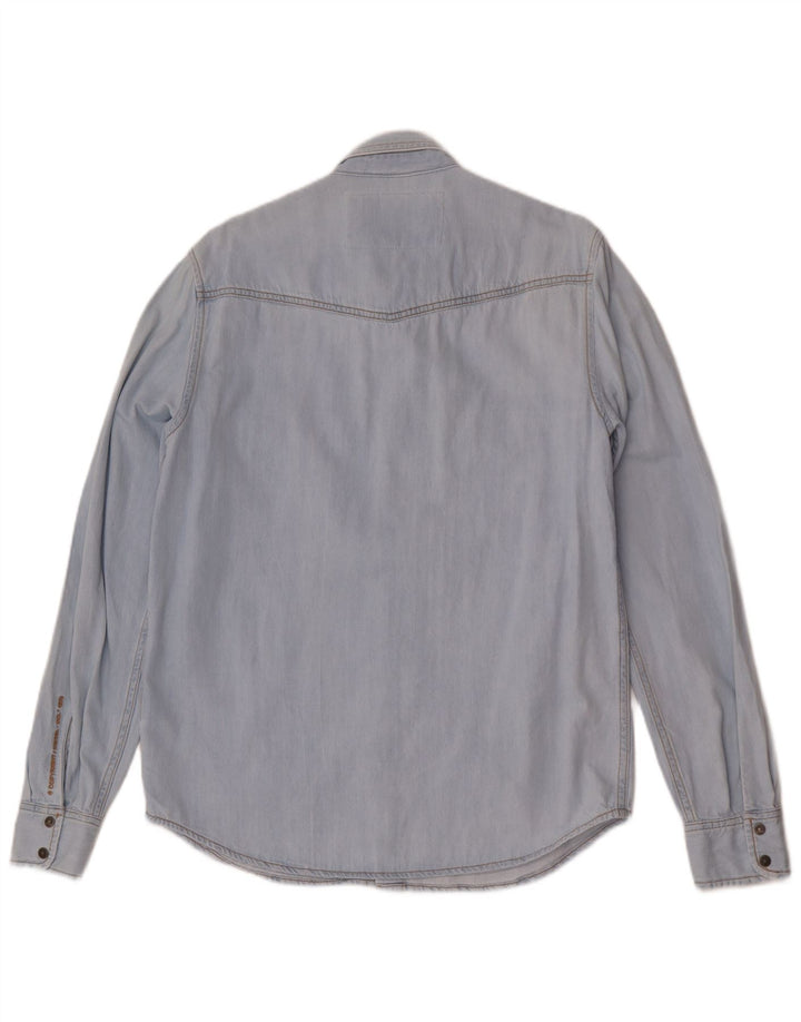 Diesel Camisa Vaquera Para Hombre Algodón Azul Grande
