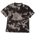 Reebok Camiseta con estampado abstracto para hombre, talla grande, algodón negro