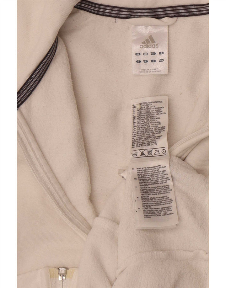 Adidas - Chaqueta de chándal para mujer, talla 12, algodón blanco mediano