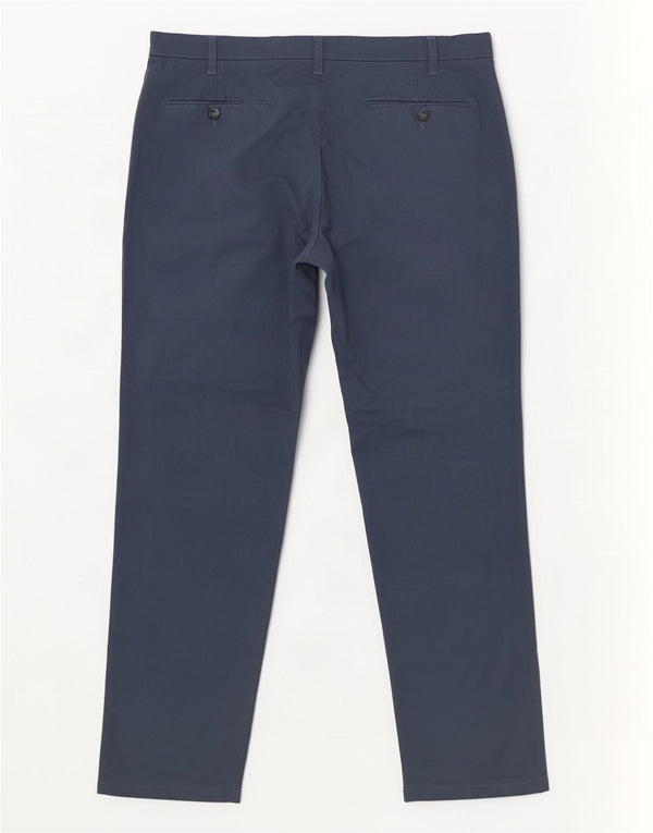 Marks & Spencer Pantalón chino de corte regular para hombre W38 L31 Algodón azul