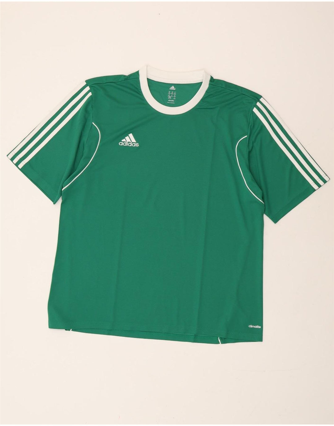 Adidas Hombre Climalite Camiseta Top XL Poliéster Verde