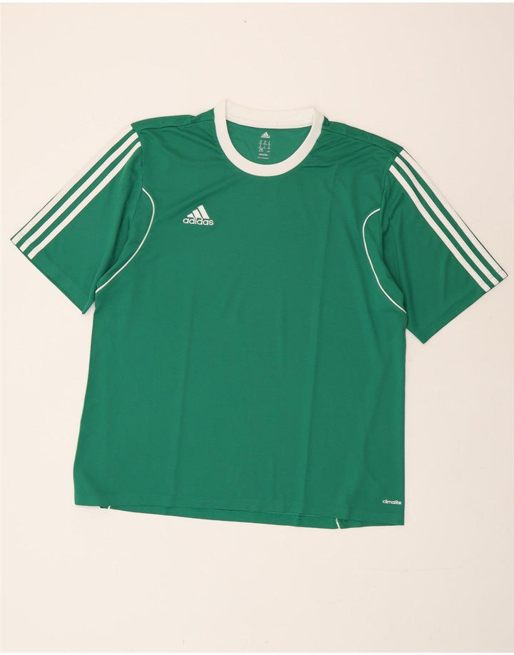 Adidas Hombre Climalite Camiseta Top XL Poliéster Verde