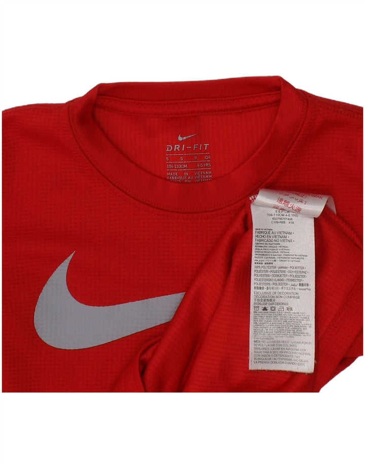 Nike Boys Graphic Top manga larga 4-5 años Rojo Poliéster