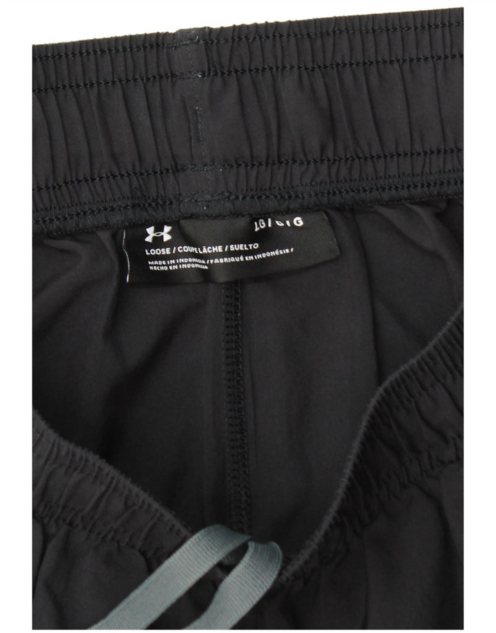 UNDER ARMOUR Pantalones cortos deportivos con gráficos para hombre, talla grande, negro