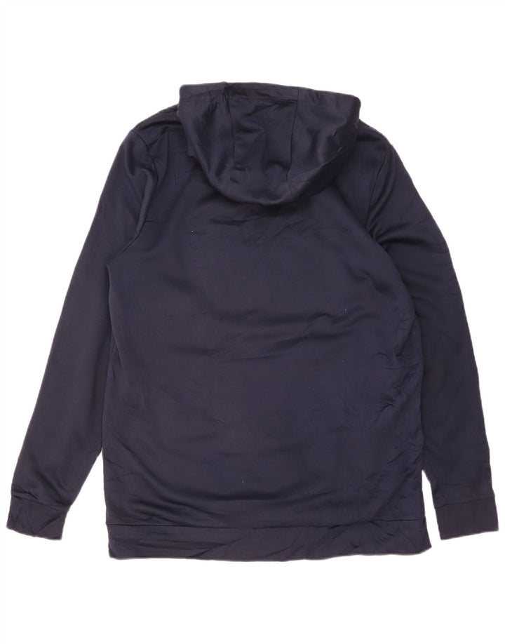 NIKE Sudadera con capucha Dri Fit Graphic para hombre, talla grande, poliéster azul marino