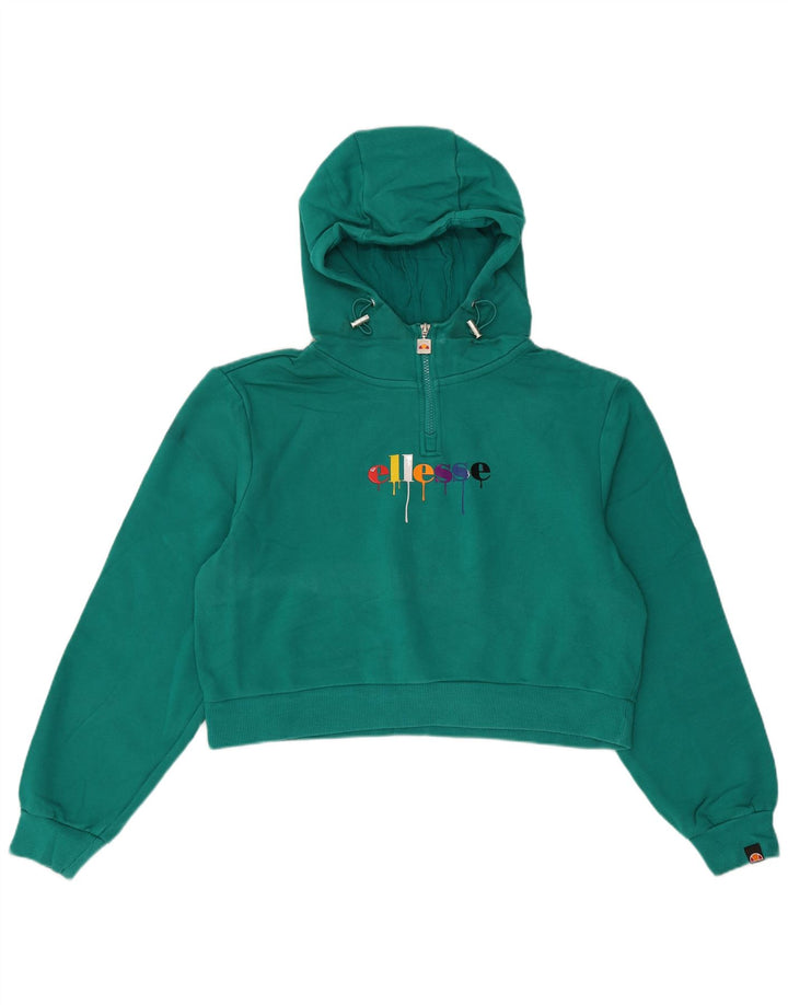 Ellesse Jersey con capucha y gráfico extragrande para mujer Reino Unido 12 Algodón verde medio