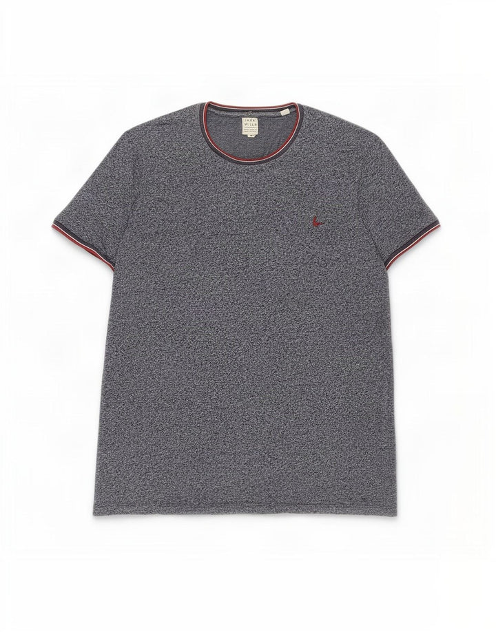Camiseta Jack Wills para hombre Top mediano de algodón moteado en azul marino