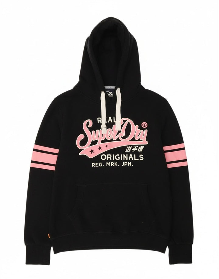 Superdry Jersey con capucha gráfica para mujer Reino Unido 46 Grande Negro