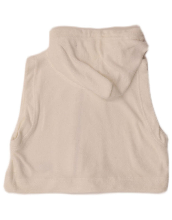 CHAMPION Suéter con capucha y cremallera sin mangas para mujer UK 10 Small White