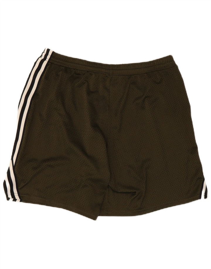 Champion Pantalones cortos deportivos para hombre Poliéster a rayas verdes grandes