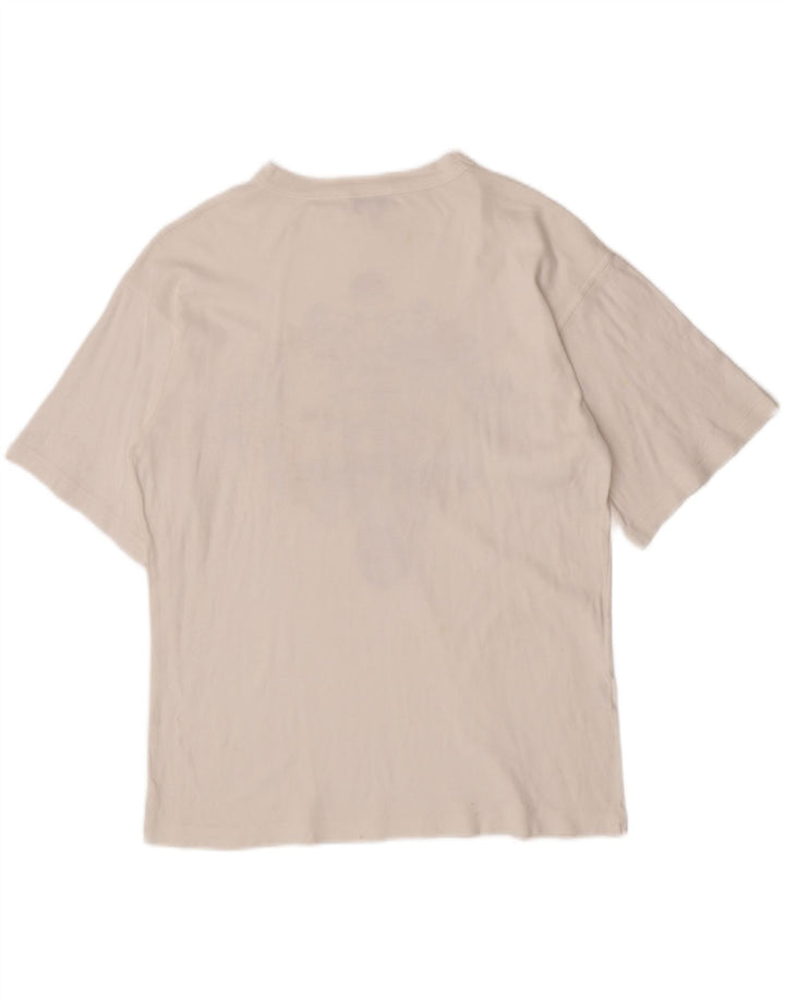 Byblos Camiseta gráfica para hombre Top Medium White Cotton