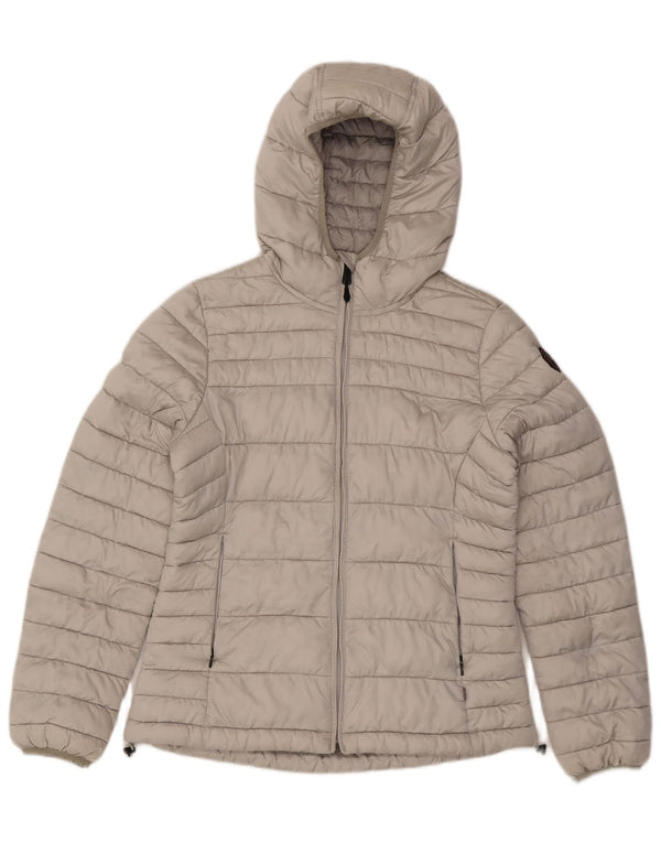 Napapijri Chaqueta acolchada con capucha para mujer UK 46 Large Grey