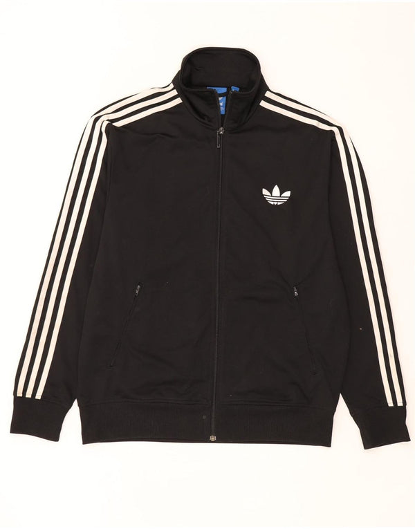 Adidas - Chaqueta de chándal para hombre, talla grande, poliéster negro