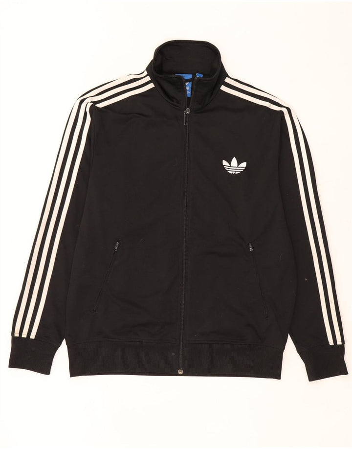 Adidas - Chaqueta de chándal para hombre, talla grande, poliéster negro