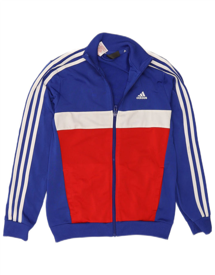 Adidas - Chaqueta de chándal para niño, 11-12 años, color azul, poliéster