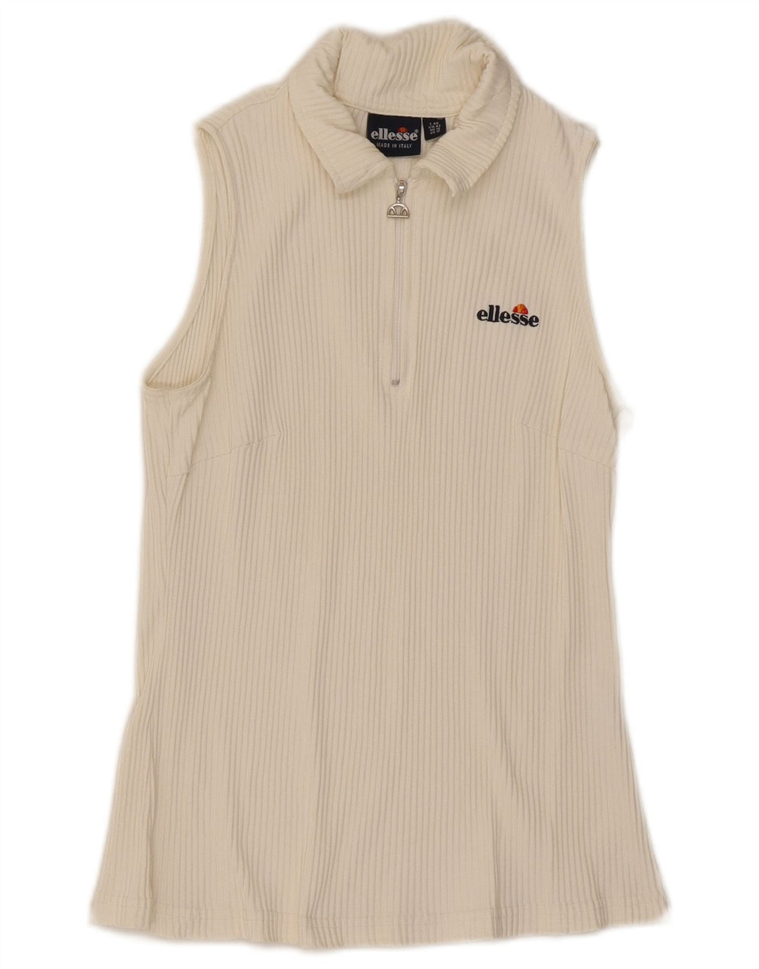 Ellesse Polo sin mangas para mujer UK 46 Large Poliamida blanca