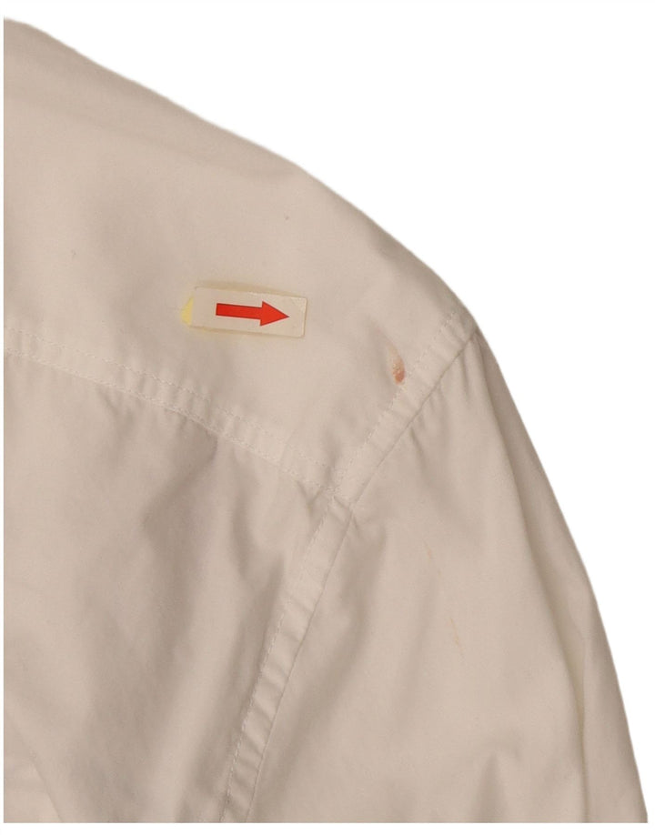 DESIGUAL Hombre Camisa Gráfica Mediana Blanca