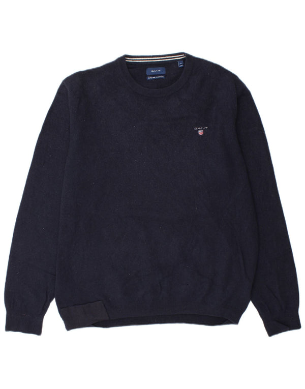 Gant Jersey De Cuello Redondo Para Hombre Jersey XL De Lana Azul Marino