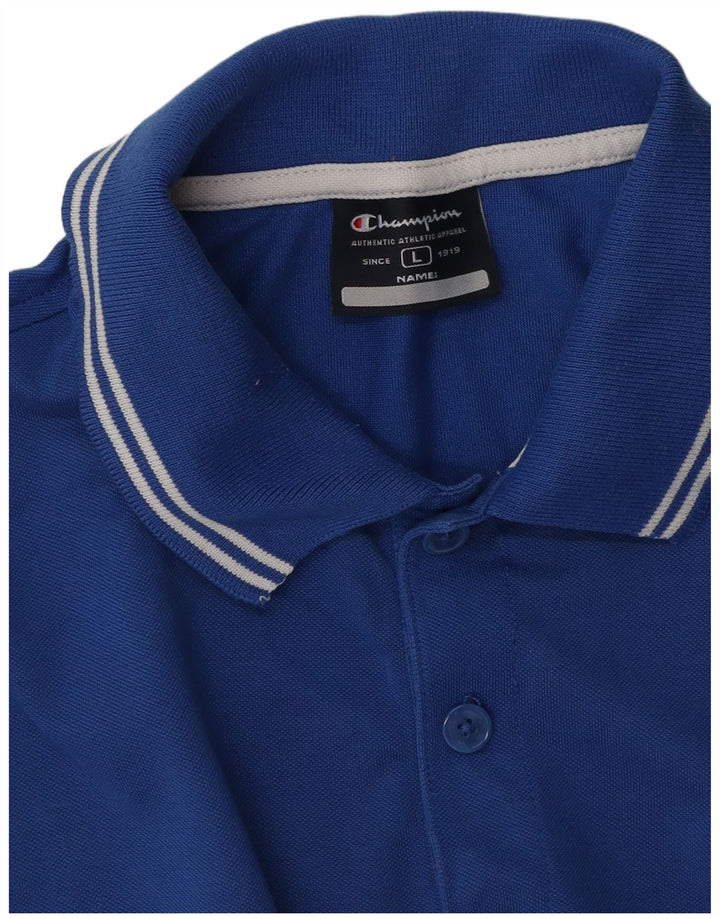 Champion Polo Gráfico Para Hombre Azul Grande