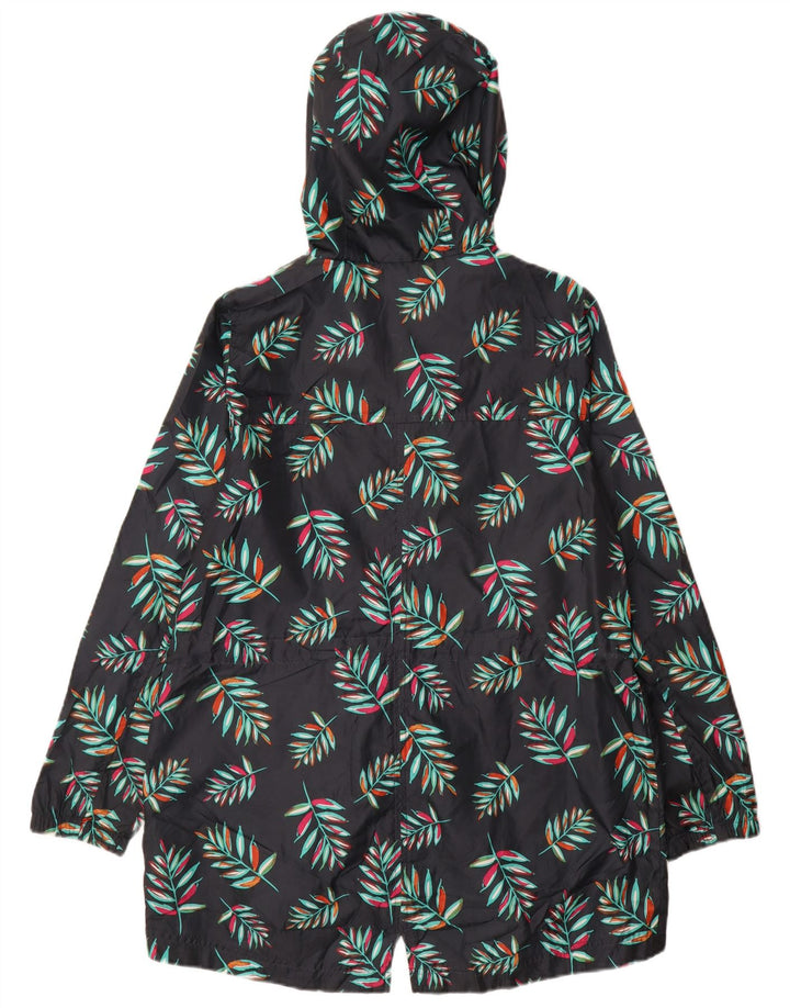 MARKS & SPENCER Chaqueta parka con capucha para mujer UK 40 Mediana Azul marino Floral