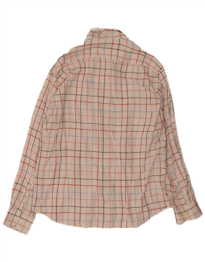 Gant Camisa Slim Fit XL De Lino A Cuadros Blanco Hombre