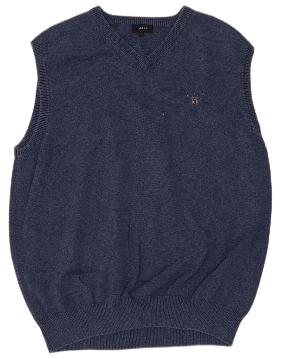 Gant Hombre Chaleco Camiseta Sin Mangas 2XL Azul Marino Algodón