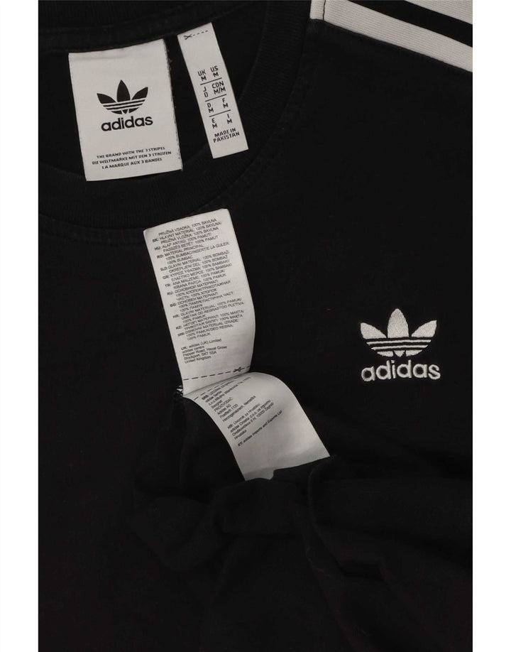 Adidas - Camiseta gráfica para hombre, talla mediana, algodón negro