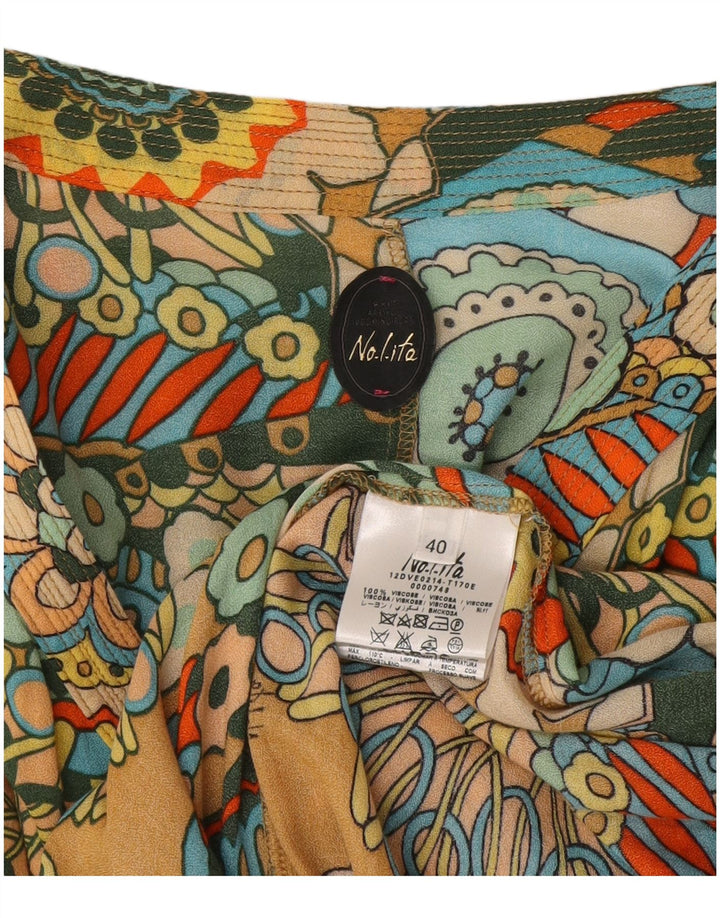 Nolita Vestido Imperio con Estampado Abstracto para Mujer IT 40 Small Multicolor