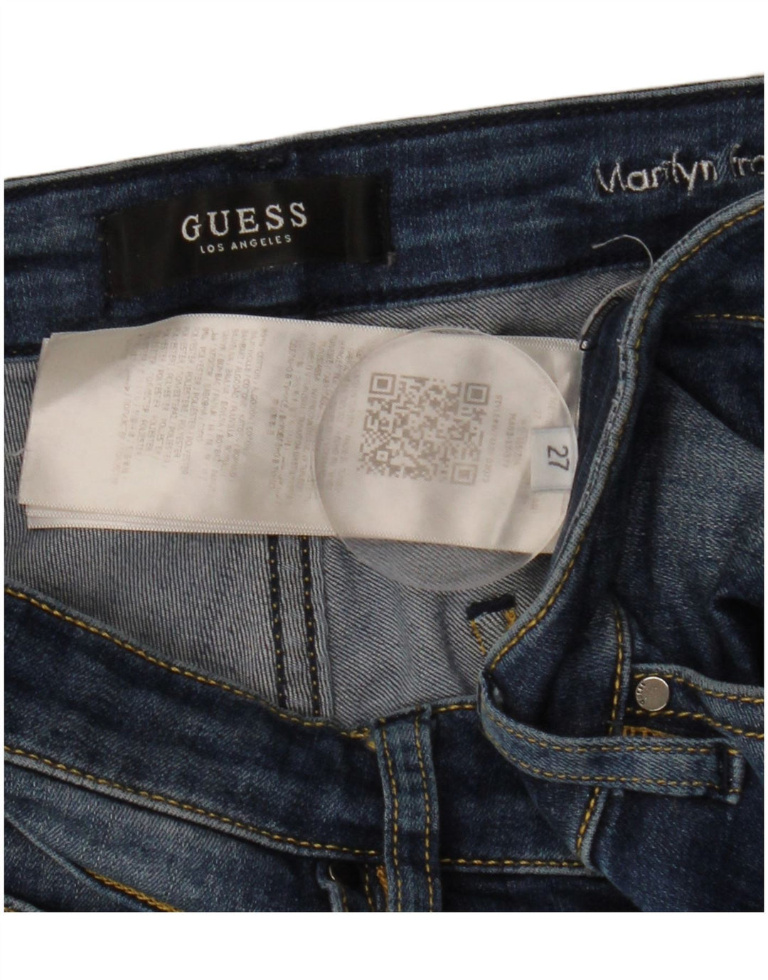 GUESS Vaqueros pitillo Marilyn para mujer W27 L28 Algodón azul