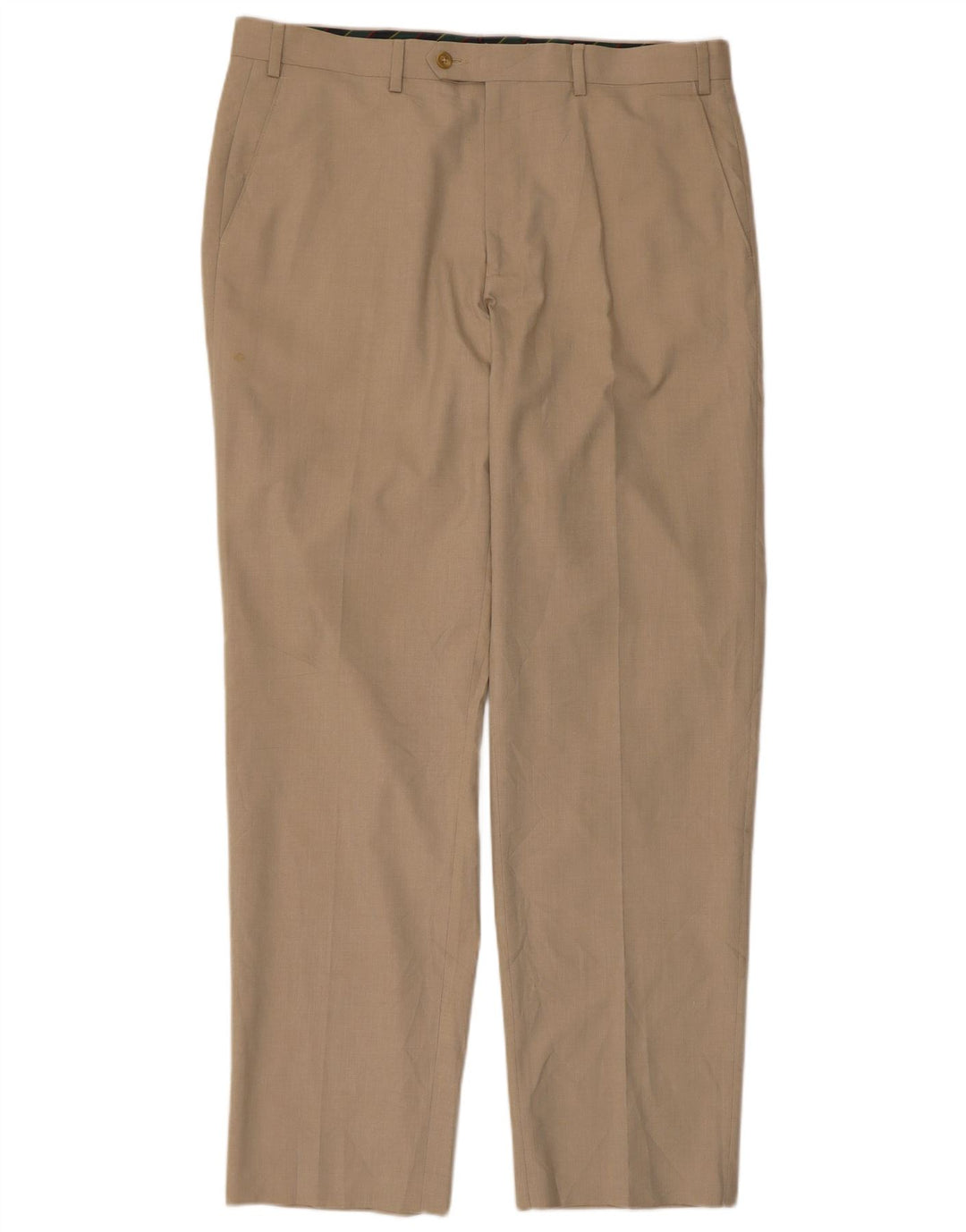 CHAPS Pantalón de traje recto para hombre W36 L32 Poliéster beige