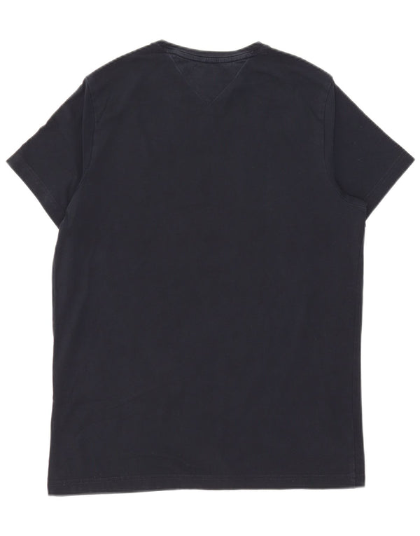 Tommy Hilfiger Camiseta Slim Fit para Hombre Top Grande Azul Marino
