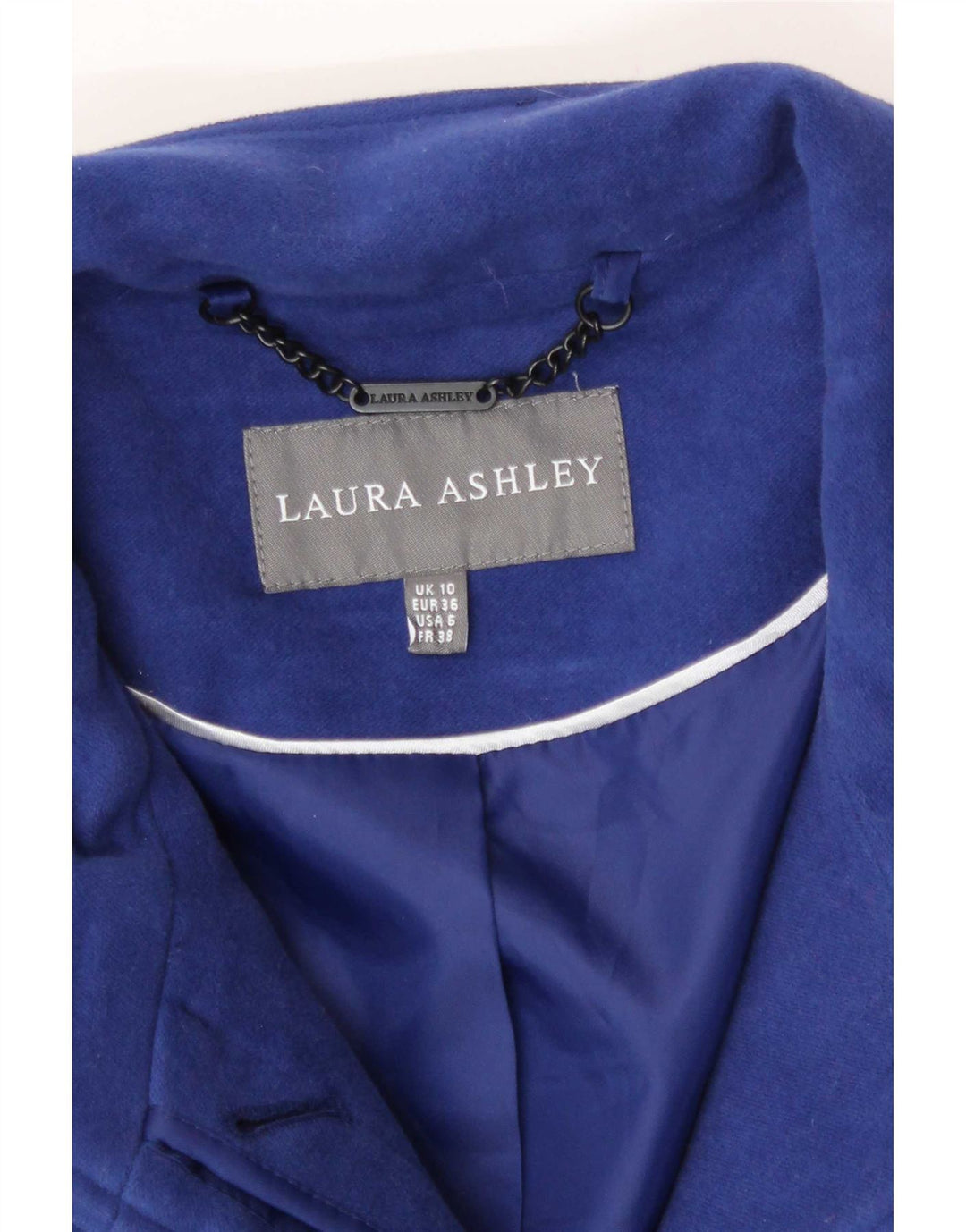 Laura Ashley Abrigo para mujer Reino Unido 10 Pequeño Algodón azul
