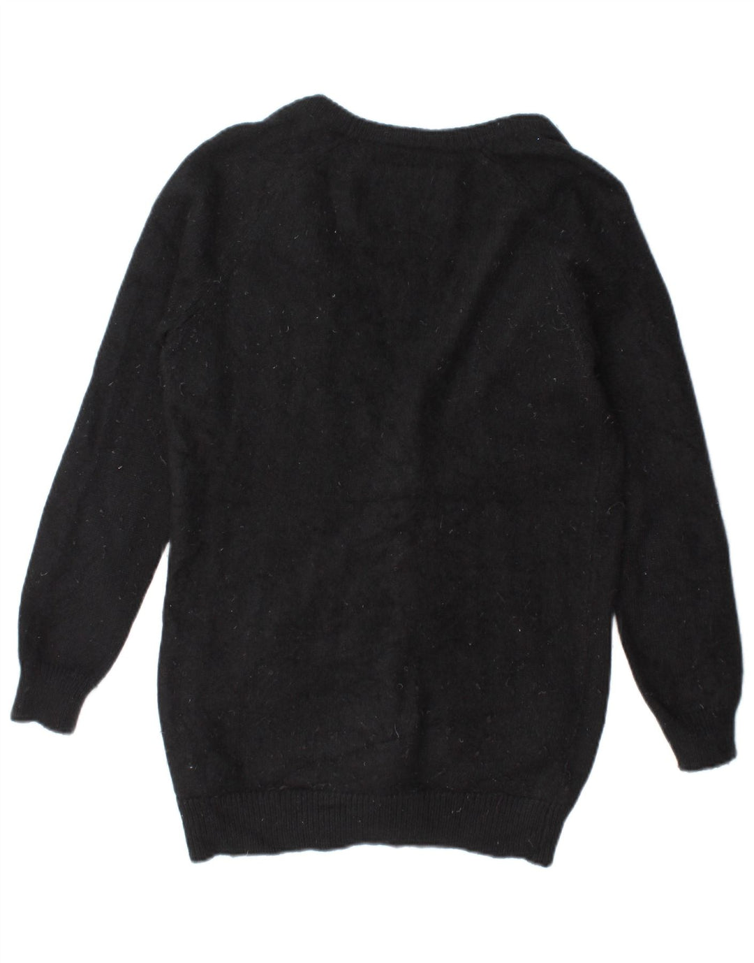 Jack Wills Suéter tipo cárdigan extragrande para mujer UK 10 Small Black Angora