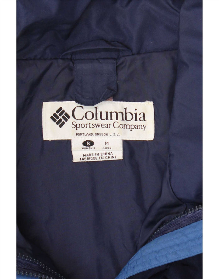 Columbia Chaqueta de esquí extragrande para mujer UK 10 Small Azul marino Colorblock