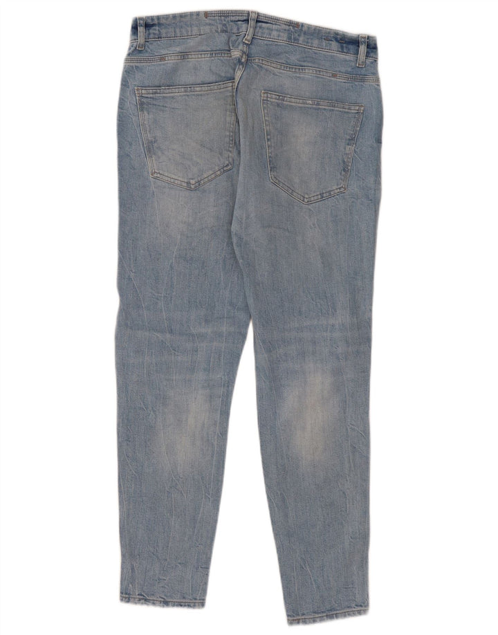 Zara Jeans ajustados desgastados para hombre EU 42 Large W32 L29 Azul