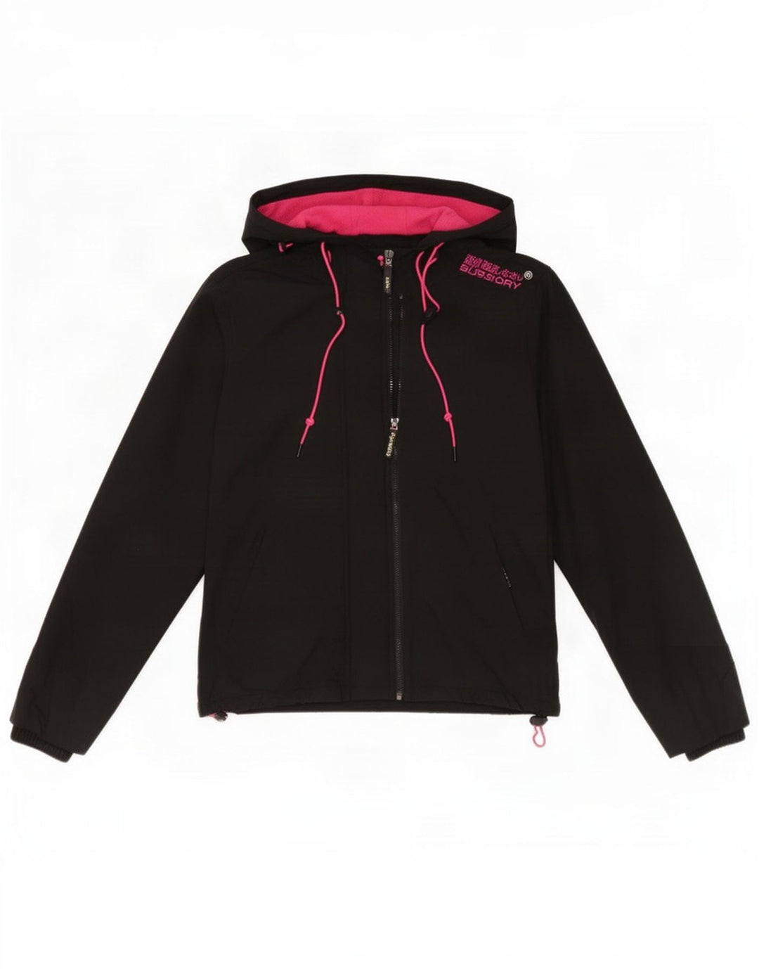 Superdry Chaqueta Cortavientos Con Capucha Para Mujer UK 46 Grande Poliéster Negro