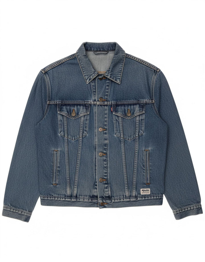 CARRERA Mens Denim Jacket UK 44 2XL Blue